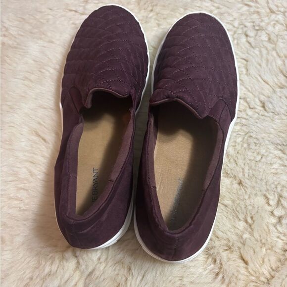 Lane Bryant Purple Quilted Slip Ons size 11.5 WIDE - Picture 3 of 8